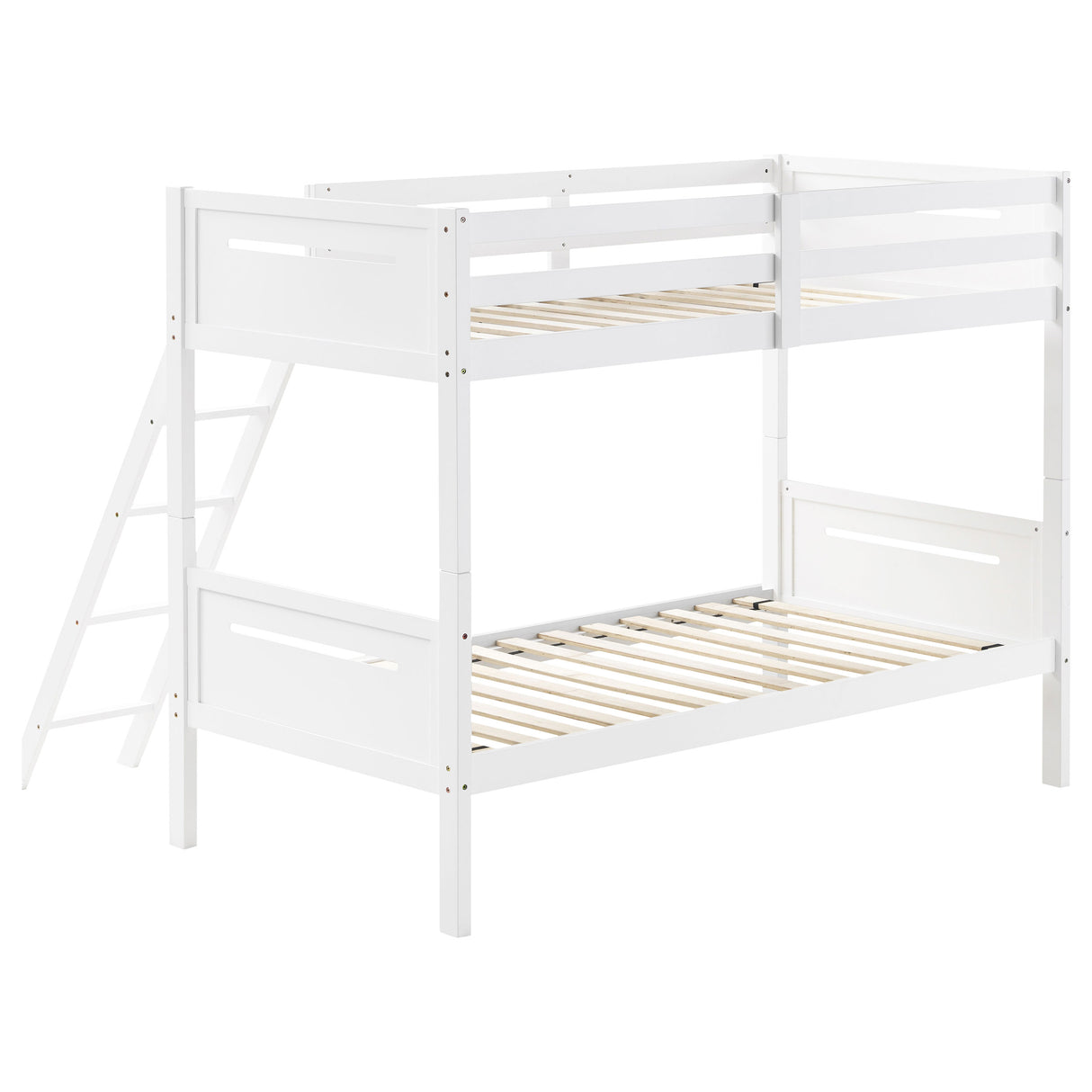 Littleton Wood Twin Over Twin Bunk Bed, White