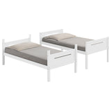 Littleton Wood Twin Over Twin Bunk Bed, White