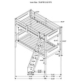 Littleton Wood Twin Over Twin Bunk Bed, White