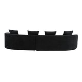 Elegant Curved Sectional Sofa With Full Foam Comfort