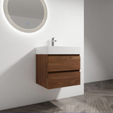 Wall Mounted Bathroom Vanity And Sink, 2 Soft Close Drawers