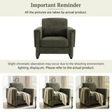 Upholstered Accent Armchair With Square Arm