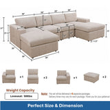 Modular Sectional Sofa, Reversible Set