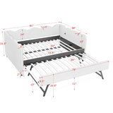 Gingham Daybed & USB Charging Port, Wave-Shaped Design