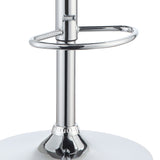 Bar Stool With Curved Design, Height Adjustable & Swivel Base (Set of 2) - Black