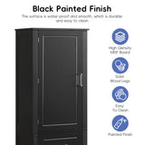 Tall Freestanding Bathroom Storage Cabinet With 2 Drawers And Adjustable Shelf