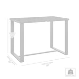 Menorca - Outdoor Patio Bar Height Dining Table In Aluminum