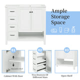 Modern Bathroom Vanity With Sink Top, 2 Doors And 2 Drawers