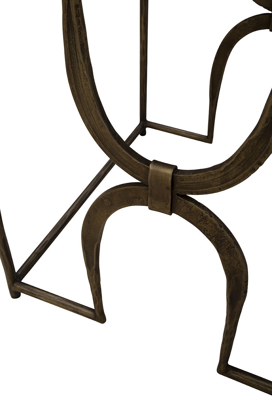Sandra - End Table - Gray / Bronze