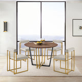 Joana Anastasia - Round Walnut Dining Table Set