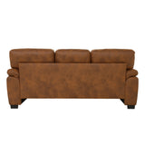 3 Seater Sofa With Padded Armrests And Triangular Leg