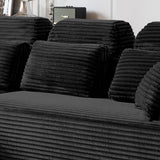 Sectional Sleeper Sofa & Storage Pockets, Modular Couch With Throw Pillows For Living Room