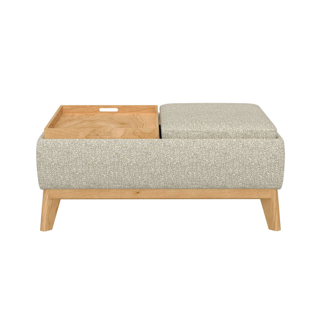 Revel - Reversible Tray Ottoman - Tan - Storage Ottomans - Alpine Outlets