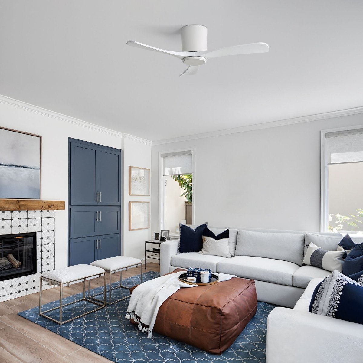 42" Flush Mount Ceiling Fan With 3 Blades, DC Reversible Motor - Ceiling Fans available at Alpine Outlets in Denver