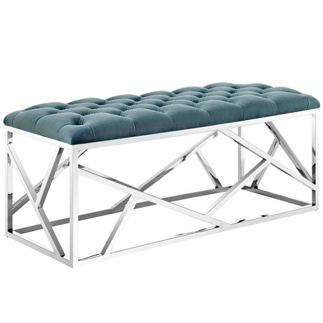 42 Inch Captivating Tufted Velvet Accent Bench - Benches available at Alpine Outlets in Denver