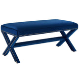 42 Inch Timeless Nailhead Performance Velvet Bench - Benches available at Alpine Outlets in Denver
