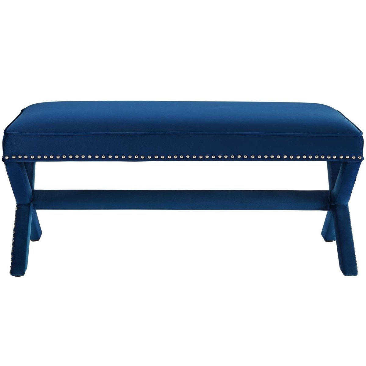 42 Inch Timeless Nailhead Performance Velvet Bench - Benches available at Alpine Outlets in Denver