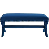 42 Inch Timeless Nailhead Performance Velvet Bench - Benches available at Alpine Outlets in Denver