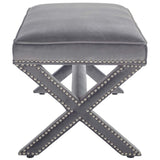 42 Inch Timeless Nailhead Performance Velvet Bench - Benches available at Alpine Outlets in Denver