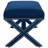 42 Inch Timeless Nailhead Performance Velvet Bench - Benches available at Alpine Outlets in Denver