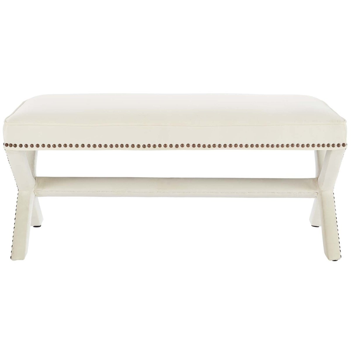 42 Inch Timeless Nailhead Performance Velvet Bench - Benches available at Alpine Outlets in Denver
