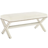 42 Inch Timeless Nailhead Performance Velvet Bench - Benches available at Alpine Outlets in Denver