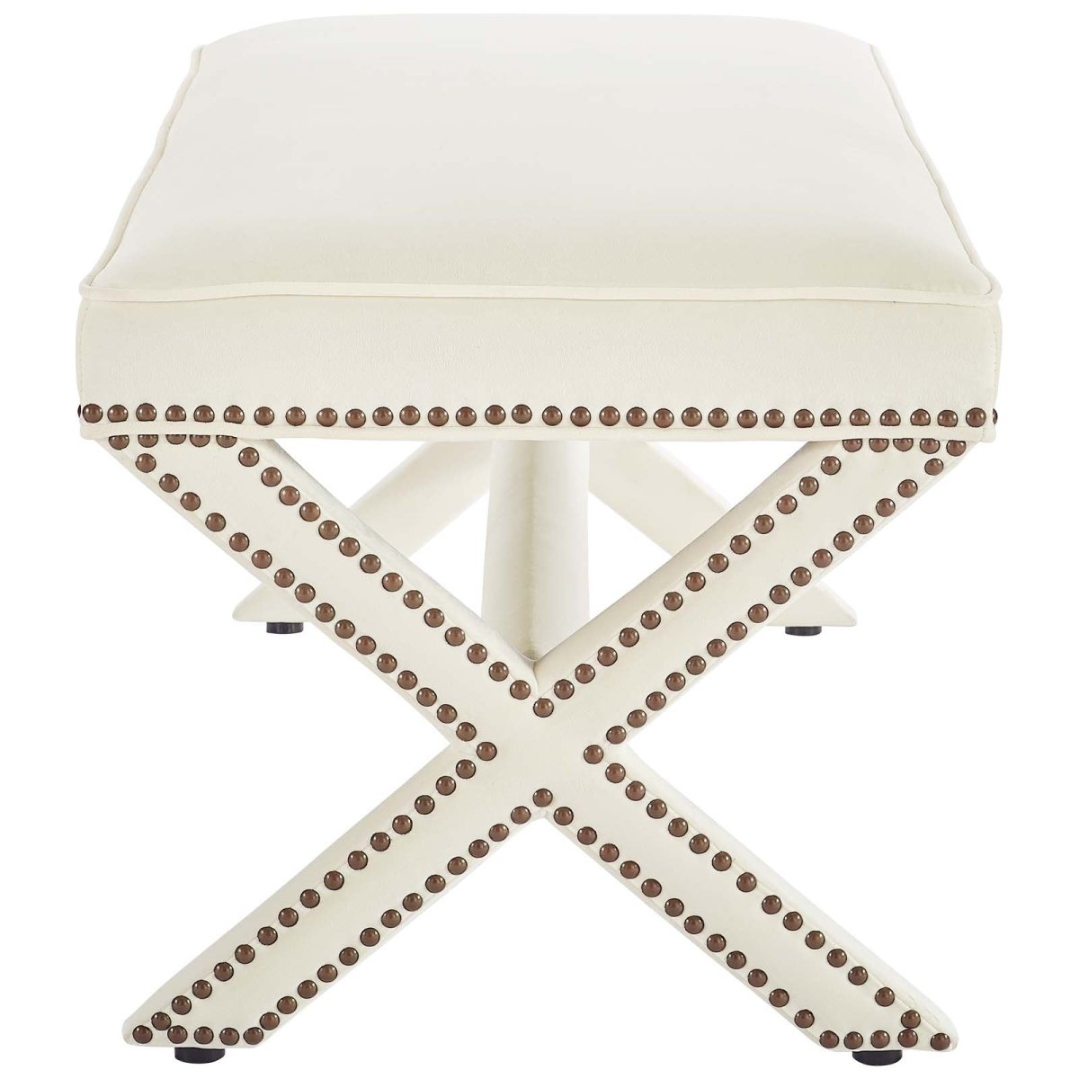 42 Inch Timeless Nailhead Performance Velvet Bench - Benches available at Alpine Outlets in Denver