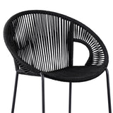 Acapulco - Indoor Outdoor Steel Bar Stool With Rope Set