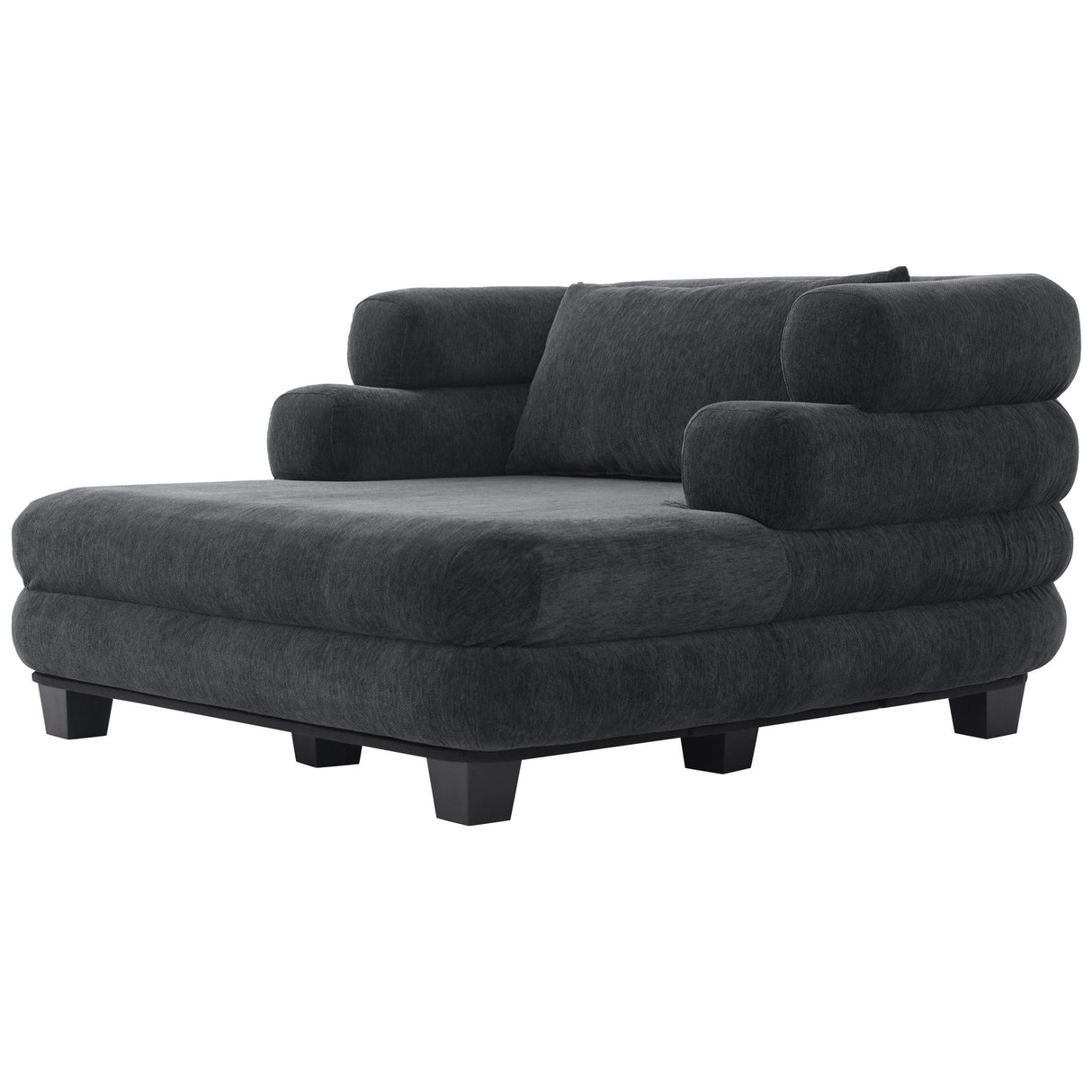 Oversized Chaise Lounge Sofa Bed With Deep Seat And Layered Armrests