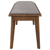 Upholstered Dining Bench - Brown / Gray