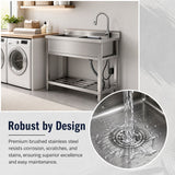 Freestanding Utility Sink With Accents