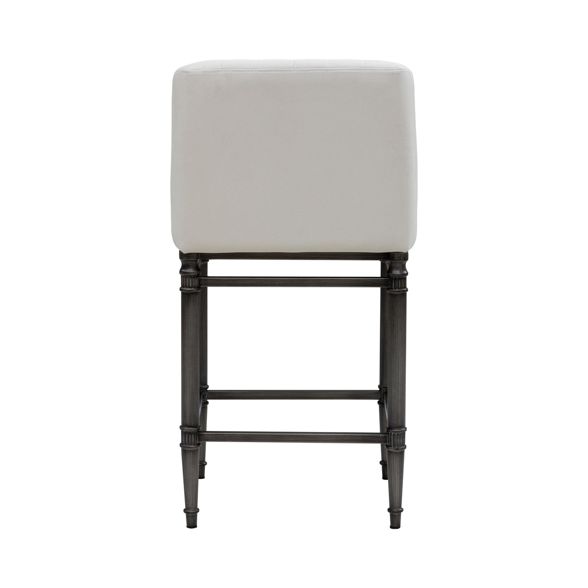 Marvin - Steel Frame Faux Leather Upholstered Counter Height Barstool