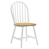Allison 5-Piece Round Drop Leaf Dining Table Set, White