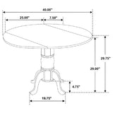 Allison 5-Piece Round Drop Leaf Dining Table Set, White