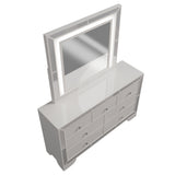 1 Piece Dresser With Diamond-Shaped Knob Handles, Bedroom Furniture - Cream