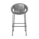 Acapulco - Indoor Outdoor Steel Bar Stool With Rope Set