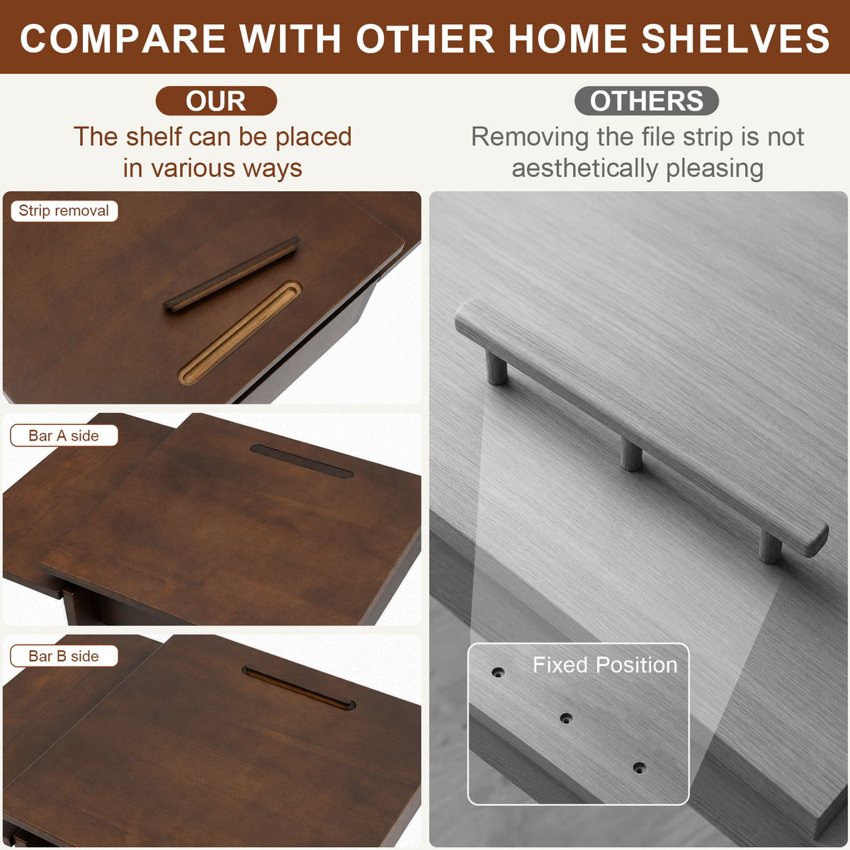 C - Shaped End Table, Rolling With 360° Adjustable & Foldable Desktop, Couch Table With Laptop Stand For Living Room - Walnut