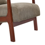 Upholstered Armchair With Back Support Pillow