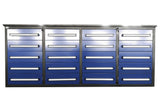 Garage Storage Cabinets With Workbench (With 20 Drawers) - Blue