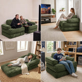 Convertible 2 In 1 Armrest Sofa For Bedroom