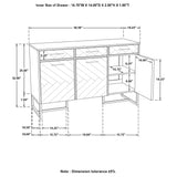 Paloma - 3 Door Herringbone Accent Cabinet - Natural