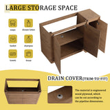 Freestanding Bathroom Vanity With Sink, 1 Small Storage Cabinet, Soft Close Door