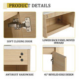 Mounted Bathroom Vanity With Art Sink & 2 Soft Close Doors