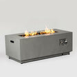 42in Propane Gas Fire Pit Table with Glass Guard in Gray - Fire Pits available at Alpine Outlets in Denver
