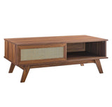 43 Inch Organic Rattan Sliding Door Coffee Table - Coffee Tables available at Alpine Outlets in Denver