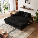Convertible Sectional Sofa, Sleeper Oversized Living Room Lounge