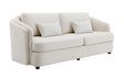 Mariko - Linen Sofa With 2 Toss Pillows - Beige - Stationary Sofas - Alpine Outlets