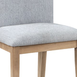Caspian - Linen And Oak Finish Dining Chair (Set of 2) - Gray - Chair Sets - Alpine Outlets