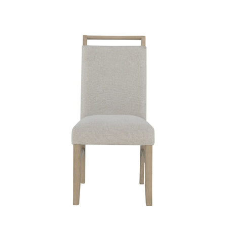 Vanilla - Real Marble Dining Table And Chair Set With Upholstery - Beige / Natural