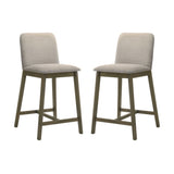 Allin - Upholstered Wood Counter Height Barstool